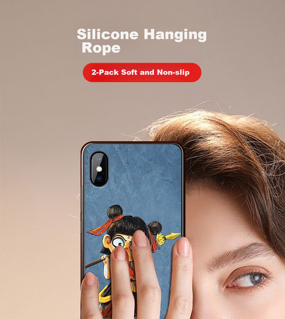 ESCASE [Two-Pack] Phone Lanyard, Camera Strap, Wrist Strap, Wallet Key Holder, ID Card Pendant, Redmi K90, Huawei Mate80, Apple And Other Phone Silicone Strap, Black + Green ES-XS2 1