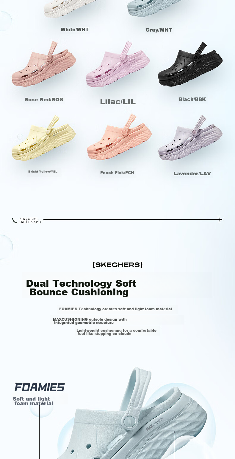 Skechers Women's Summer Perforated Sandals, Platform Shoes with Thick Soles for Outdoor Wear, Beach Shoes with Comfortable Cushioning 3