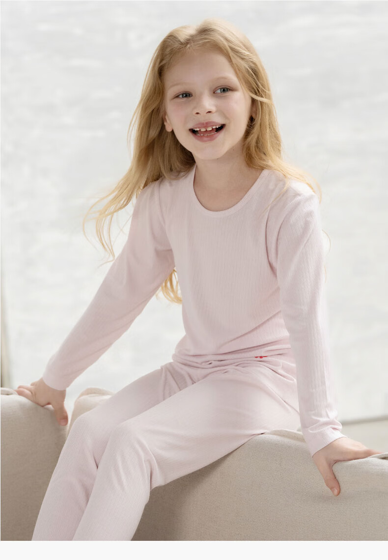 AIMER KIDS Little Heater [Light Warmth] Thermal Underwear for Girls, Moisture-Wicking And Heat-Generating Autumn Top And Pants Set, Oil Chestnut Brown, Size 160 21