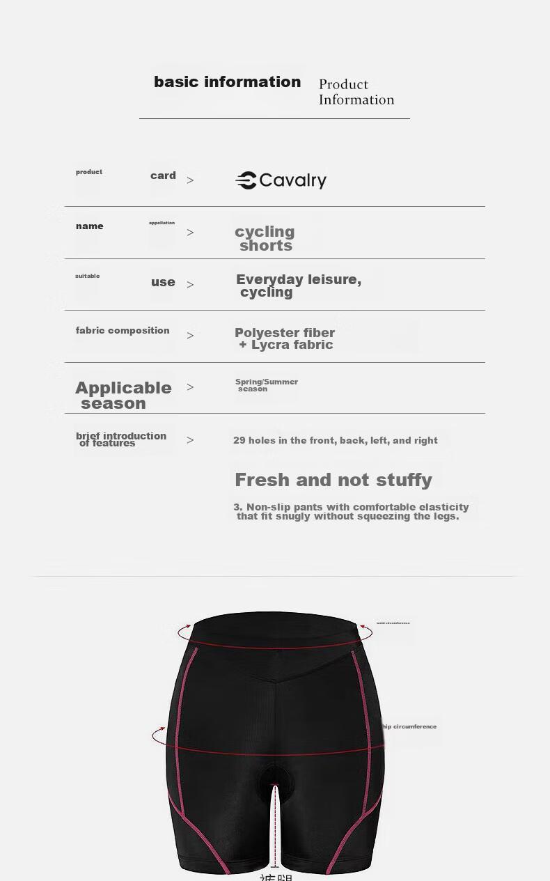 CAVALRY Women's Cycling Shorts with Silicone Foam Padded Seat, Mountain And Road Bike Riding Gear, Black M 4