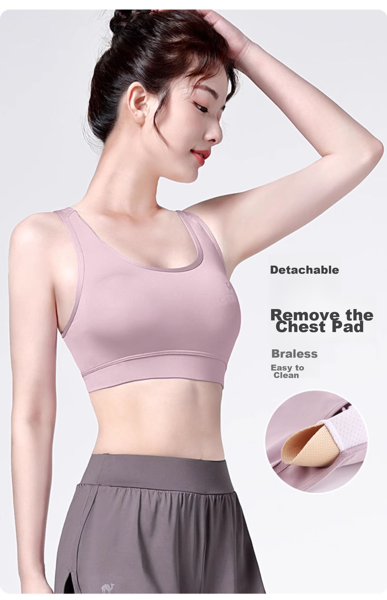 CAMEL Yoga Outfit Set for Women, Morning Run Outdoor Sportswear, Slim-Fit Breathable Fitness Wear, Five-Piece Set YK22255493 4