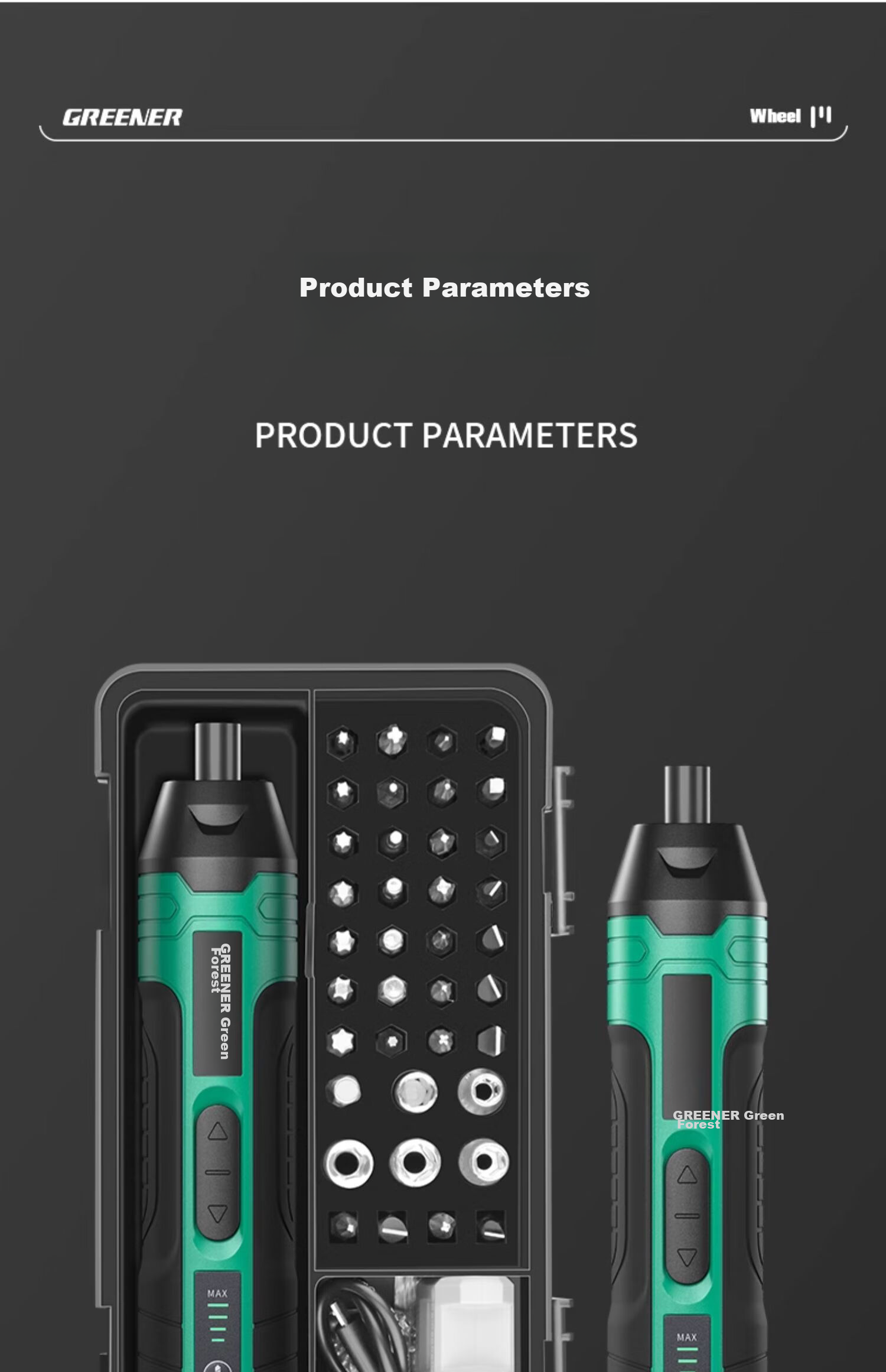 GREENER Electric Screwdriver Mini Cordless Rechargeable Lithium Battery Power Drill Set for Home Use 21