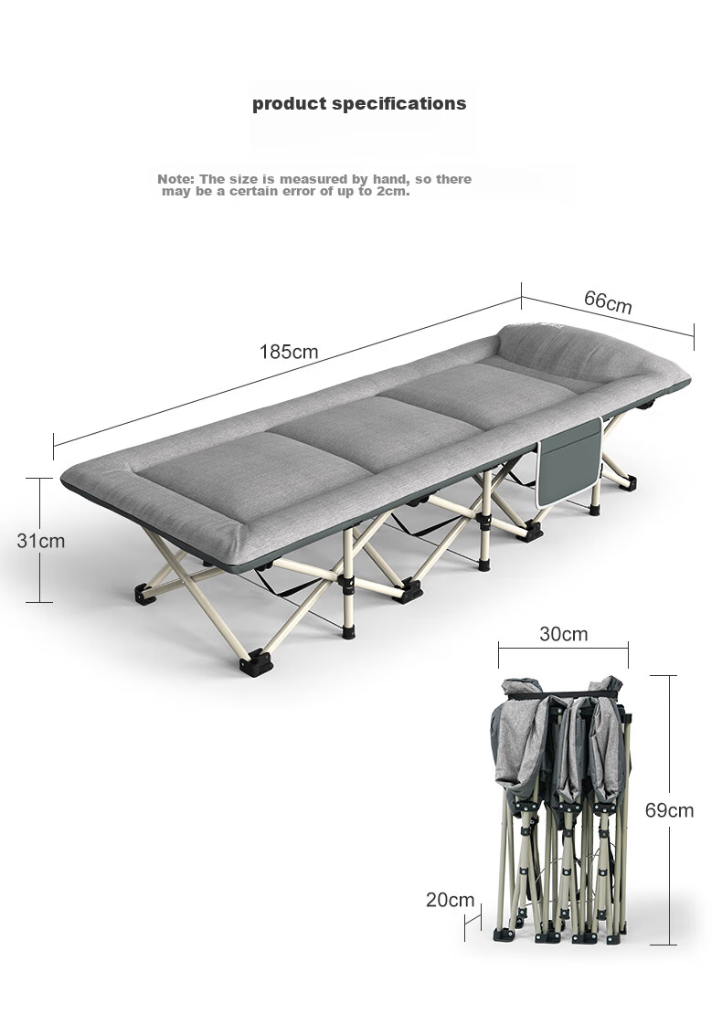 Restar Folding Bed, Single Office Nap Chair, Companion Care Simple Bed, Portable Multifunctional Camp Bed - 14 Feet 10