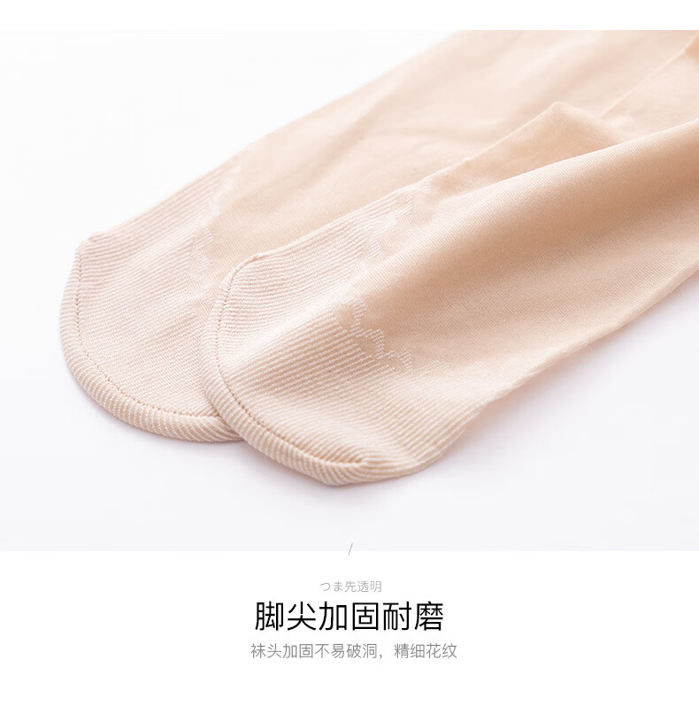 LangSha Women's Thigh-High Stockings, Spring And Summer, Non-Slip Sole, Sweat-Absorbing, Ultra-Thin, Anti-Snagging, Wear-Resistant, 7A Antibacterial, Nude And Transparent Mid-Calf Socks 19