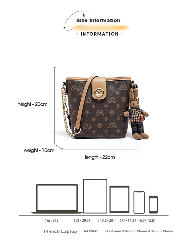 FOXER Women's Handbag, Large Capacity Bucket Bag, Phone Shoulder Crossbody Bag, Light Luxury Valentine's Day Gift 6