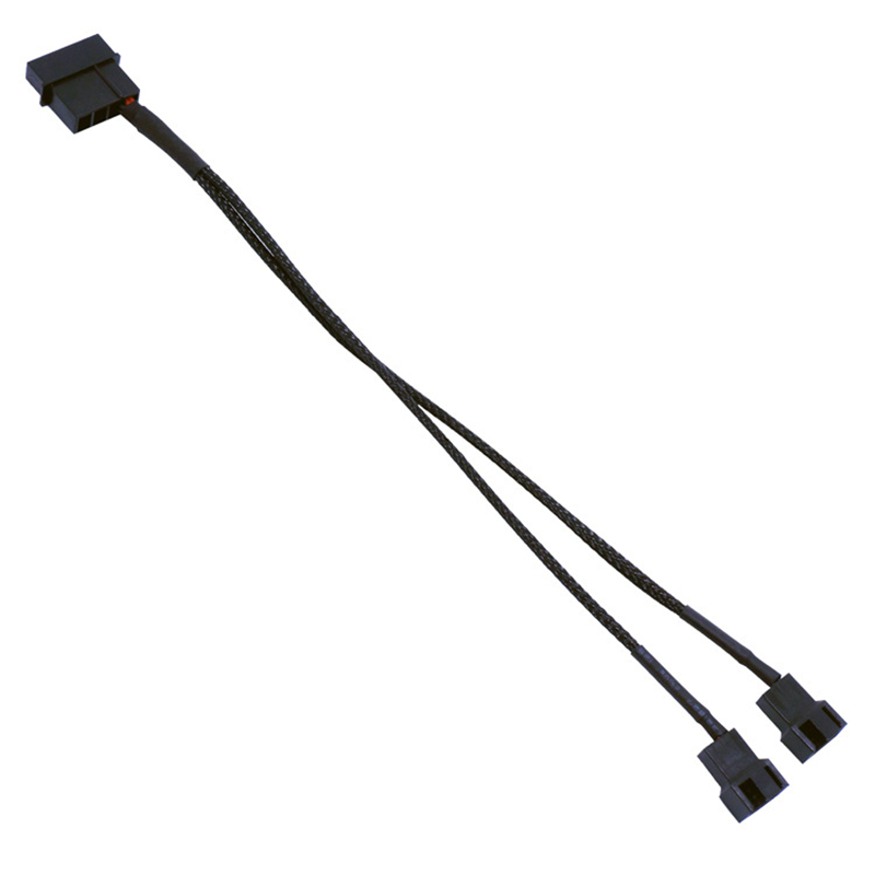 LinkStone Case Fan Power Cable, D-Type Large 4-Pin to Small 4-Pin, Desktop Computer Fan Adapter Cable, IDE Large 4-Pin to Small 3-Pin Cooling Fan Extension Cord, 27cm 6