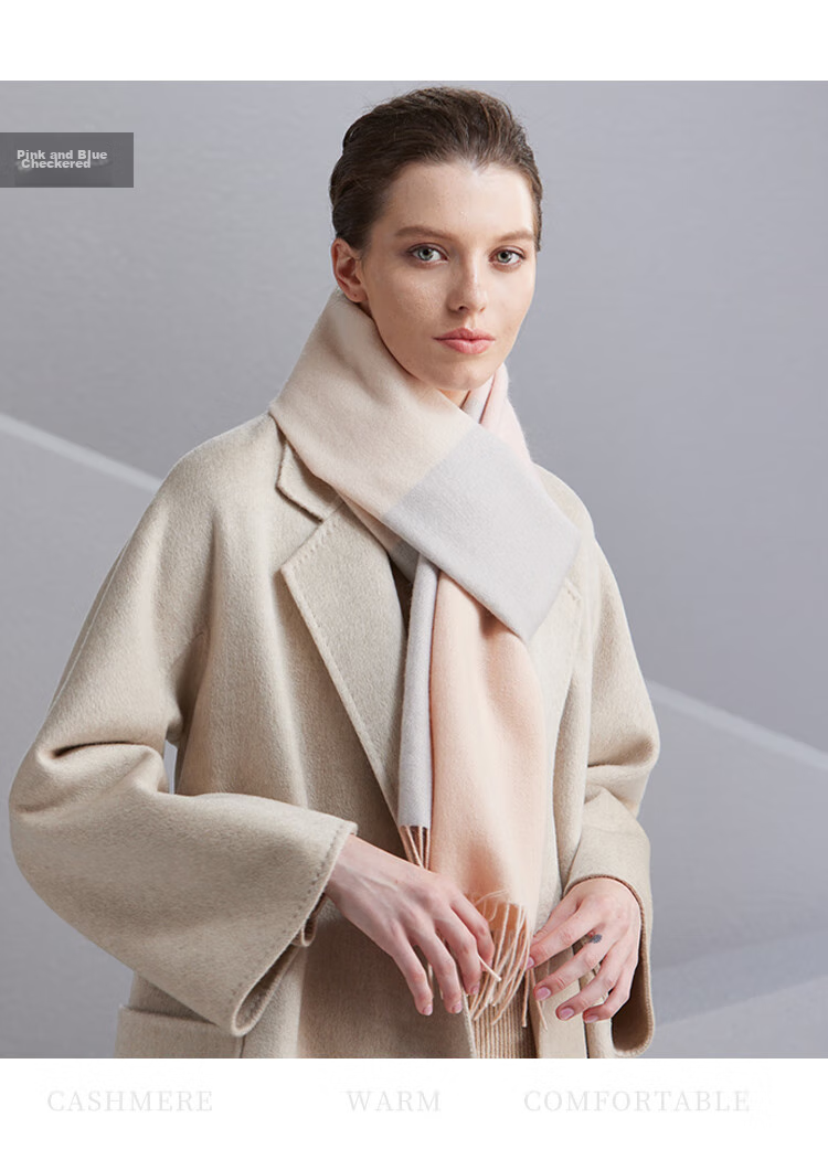 Hengyuanxiang 100% Cashmere Scarf, Women's Shawl, Warm Neck Warmer, Birthday Gift for Mom, Present for Elders 22