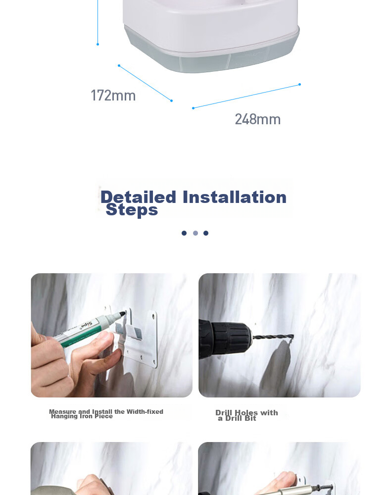Interhasa! B3000 Automatic Sensor Hand Sanitizer Wall-Mounted Disinfection Machine Hand Alcohol Sprayer Hand Sanitizer 19