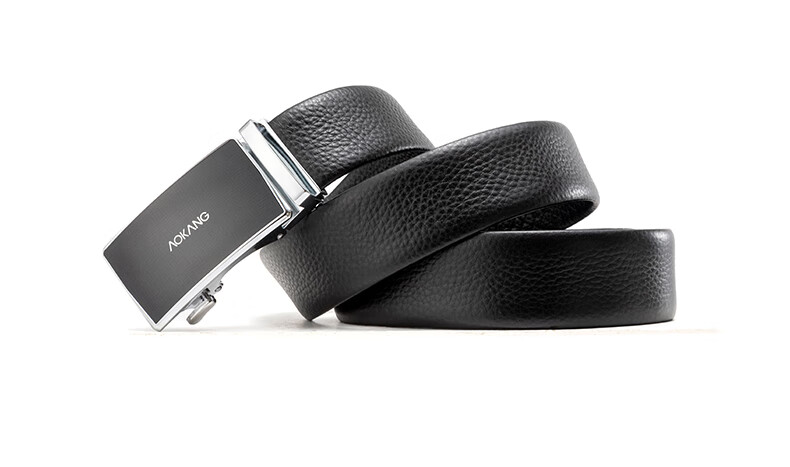 Aokang Men's Belt with Automatic Buckle, Top-Grain Leather Waistband, Business Trouser Belt, Birthday Gift for Husband 9