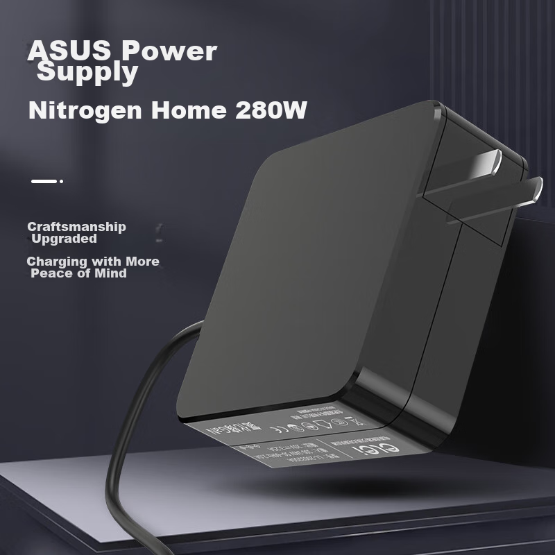 Зарядное устройство Elei GaN, 280 Вт, 20 В 14 А, для ноутбуков ASUS ROG Moba6plus G713R, адаптер питания, 6.0 * 3.7