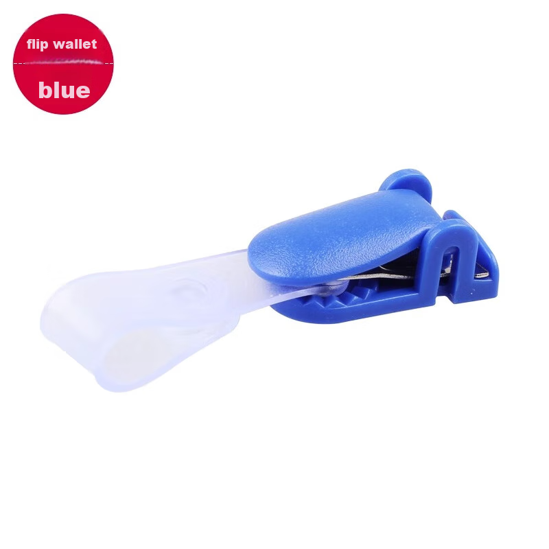 Weiji Flip-Open Plastic ID Holder, Blue, Securely Fastened, Suitable for Various IDs, Cards, Exhibition Passes, Work Permits, Employee Badges, Chest Cards, 10/Pack, 7002-BL/10