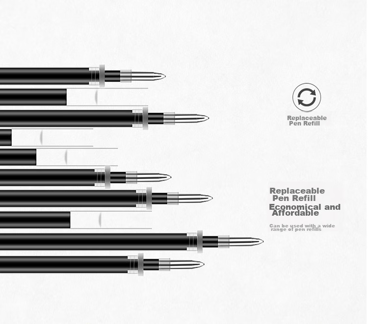 GuangBo 0.5mm Black Classic Gel Pen Set (10 Pens + 10 Refills), 20-Piece Set, ZX9517D 10