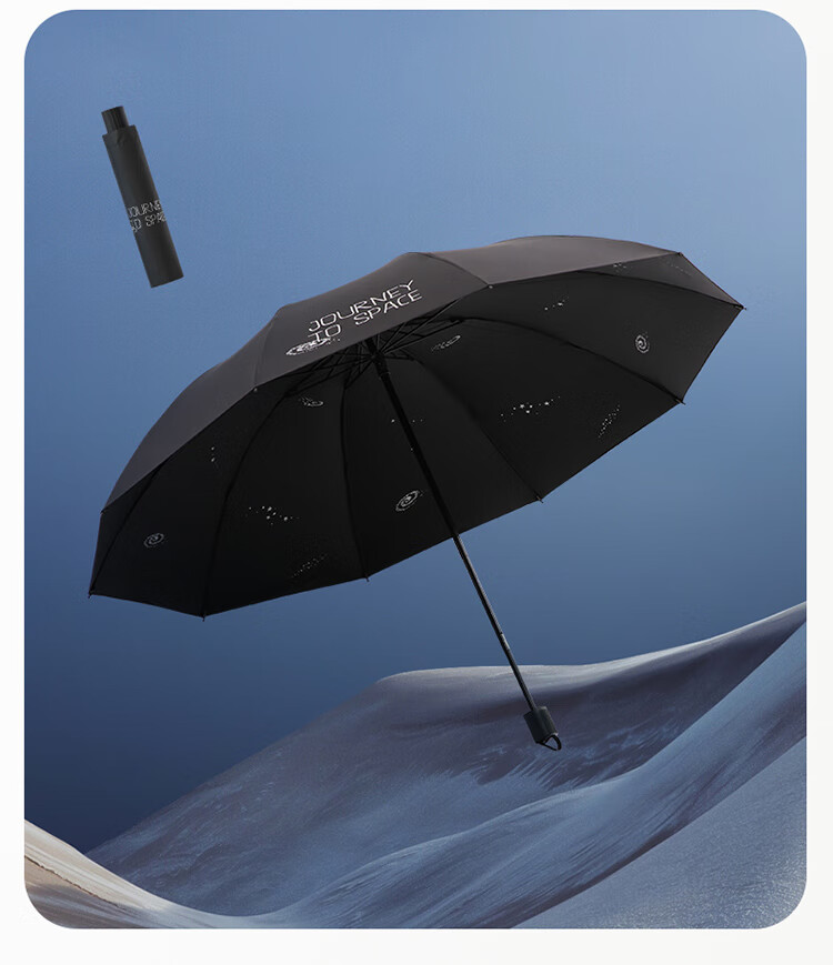 Paradise Umbrella Double Folding Sun and Rain Umbrella 10-Rib Extra Large Reinforced Dark Teal Gray 19
