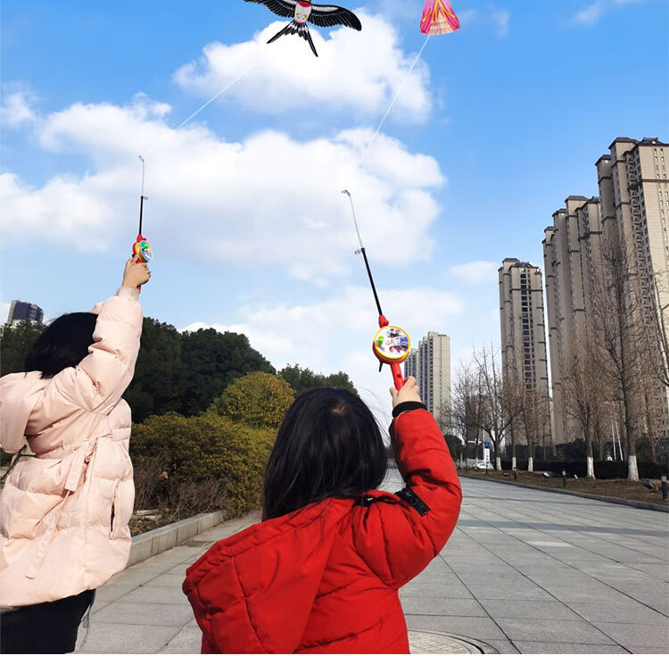 Martin Brother Martin Brother Children's Handheld Fishing Rod Kite, Micro-Wind Easy-Flight Outdoor Toy, Dynamic Kite Swallow, 30-Meter Line 10