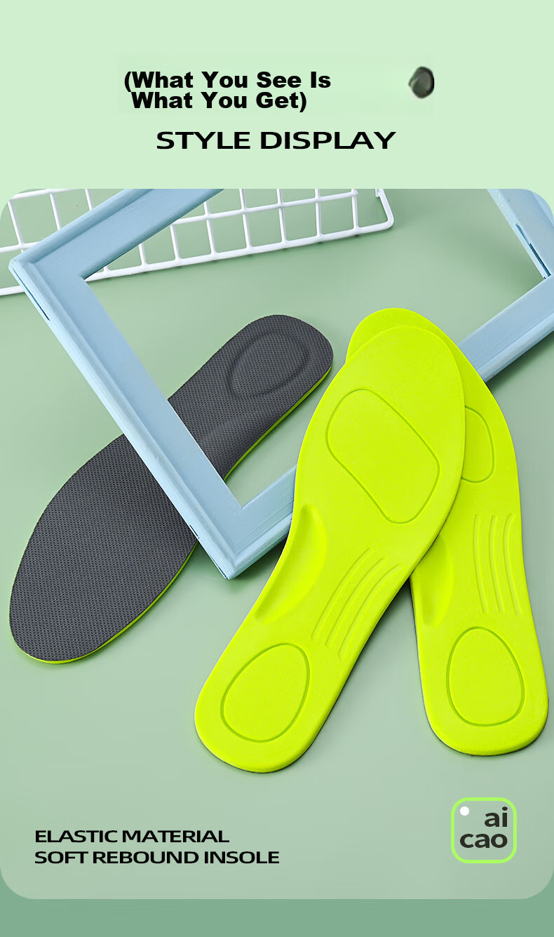 3AnGnI 3 Double Pack Insoles for Men, Odor-Resistant, Antibacterial, Shock-Absorbing, Soft And Elastic for Women, Sweat-Absorbing And Odor-Eliminating, for Military Training, Size 42 14