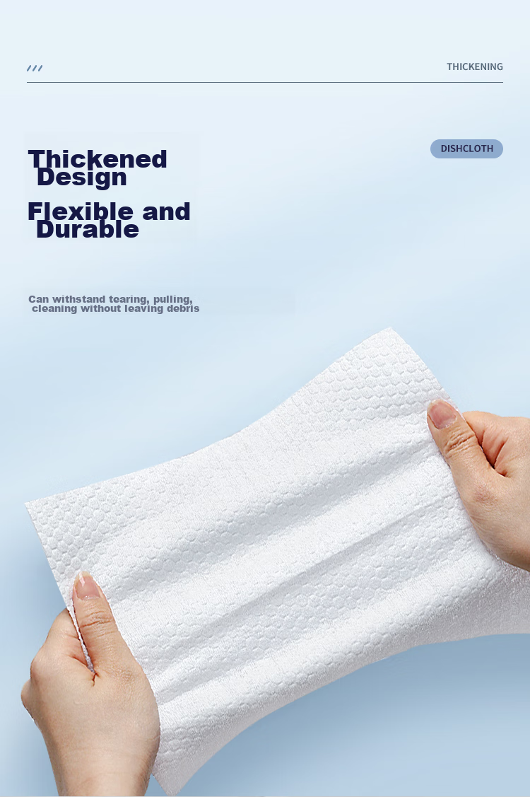 MARYYA Disposable Lazy Cleaning Cloth, 20*23cm, 50 Sheets, Extra Large And Thick, for Kitchen Use, Wet And Dry Dual-Use, Pull-Out Dishwashing Towel 4