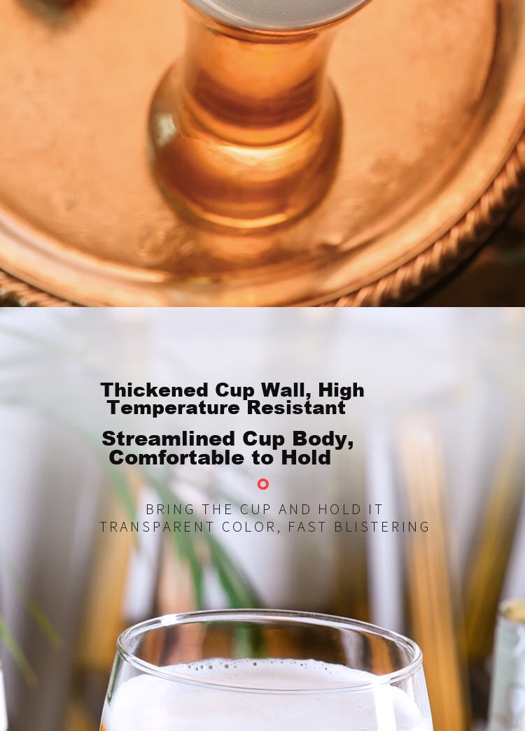 Ocean Thai Imported Lead-Free Glass Craft Beer Glasses, Home Water Cups, Juice Cups, Set of 2 8