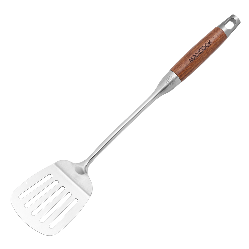 MAXCOOK Spatula, Stir-Fry Spatula, Frying Spatula, 304 Stainless Steel Frying Ladle, Rosewood Cooking Spatula MCCU6982