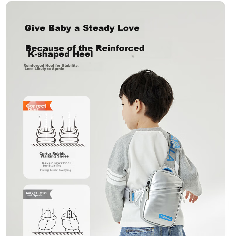 Katetu Baby Walking Shoes, Spring New Children's Shoes, Kindergarten White Sneakers, 1-3 Years Old Little K Shield Functional Steady Walking Shoes X4AE012 7