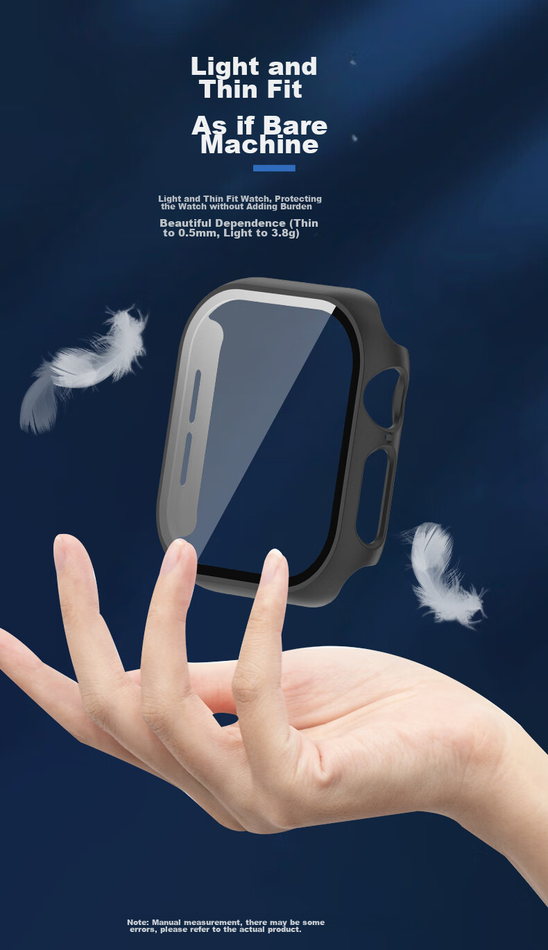 KMaxAI Compatible with Apple Watch S11 Protective Case, Tempered Glass Screen Protector, Integrated Case And Film for Apple Watch S10, IWatch S11 Protective Cover, 46mm, Black 10