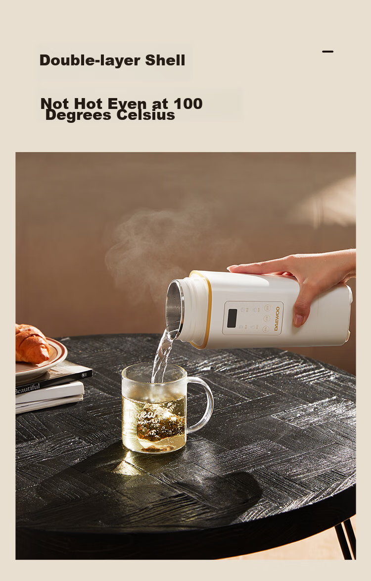 DAEWOO [National Day Outing] Portable Electric Kettle Travel Thermos Insulated Constant Temperature Baby Tea Electric Stew Cup 450ml D9PRO 22