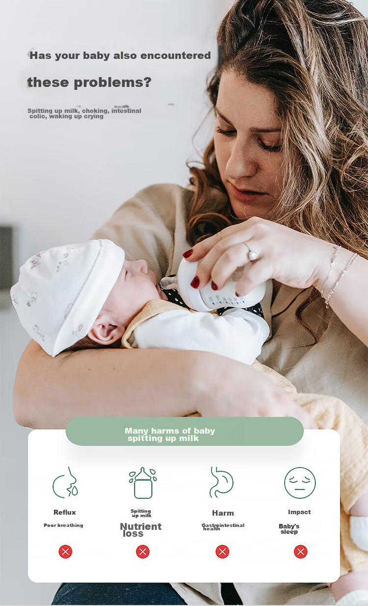 9I9 Baby Anti-Reflux Ramp Pillow, Newborn Breastfeeding Pillow, Auxiliary Feeding Pillow, Light Oxygen Green, 0-36 Months 3