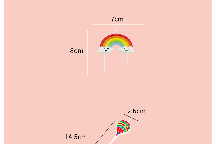 Yanyi Birthday Candles Party Cake Decoration Scene Setup Kids Cartoon Creative Colorful Insert Card Set 9