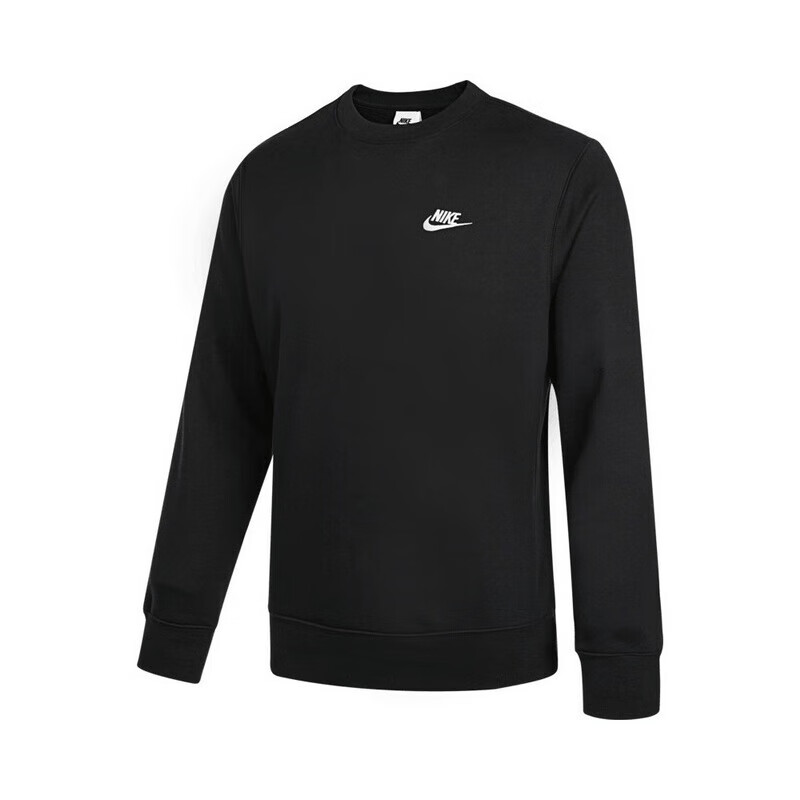 NIKE Men's Winter Crew Neck Sweatshirt, Fleece-Lined for Warmth, Sports Casual BV2663-010 Black M