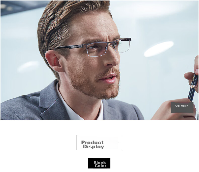ARNO FOCUS ON YOUR EYES Reading Glasses for Men, Bifocal German Imported Automatic Zoom And Color-Changing Presbyopic Glasses A1050B 150 Degrees 12