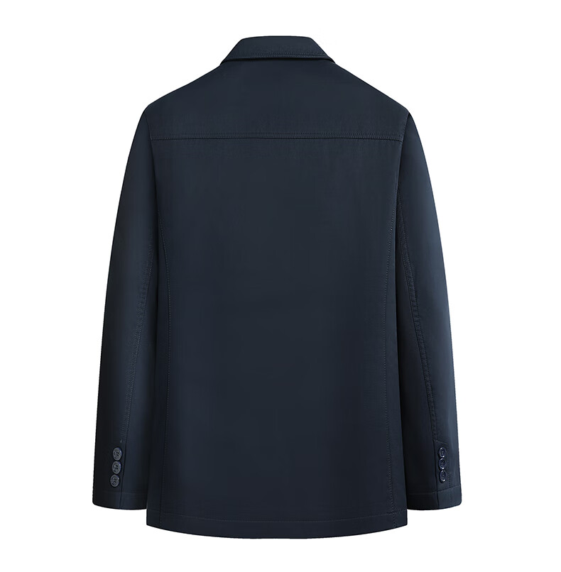 ROMON 100% Pure Cotton Jacket for Men, Middle-Aged And Young, Spring And Autumn Outerwear, Workwear Casual Lapel Dad's Outfit, Men's Jacket 11