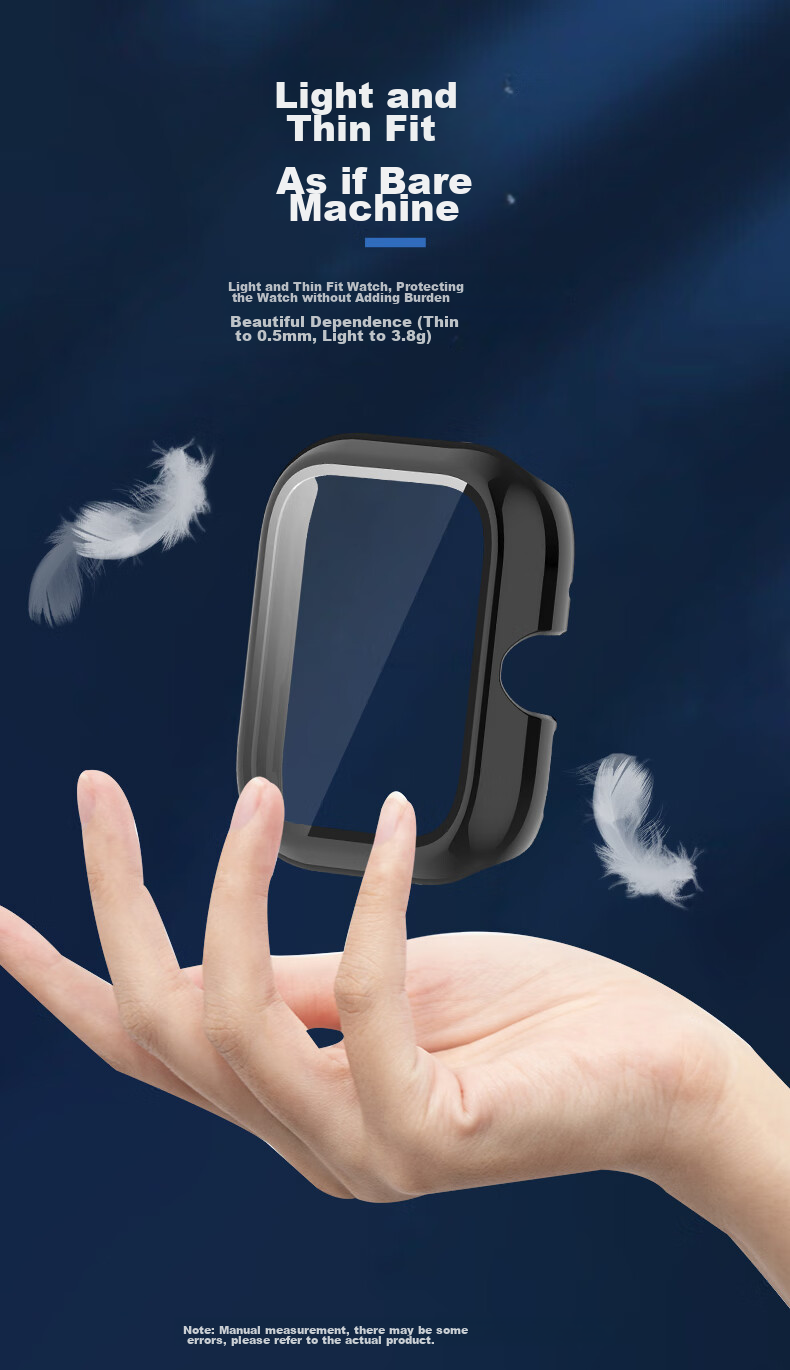 KMaxAI Protective Film And Case for Vivo/iQOO WATCH GT, Integrated Full Coverage, Watch Dial Screen Protector & Protective Cover, Anti-Fingerprint Hard Shell + Tempered Glass Film, Black 9