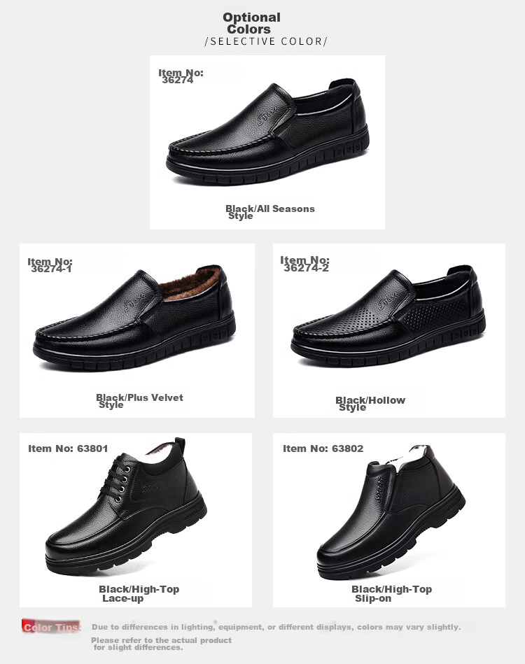 EGCHI Business Casual Shoes for Men, Leather Slip-On Shoes, Top-Grain Cowhide, Middle-Aged Footwear, 36274 All-Season Style, Size 40 16