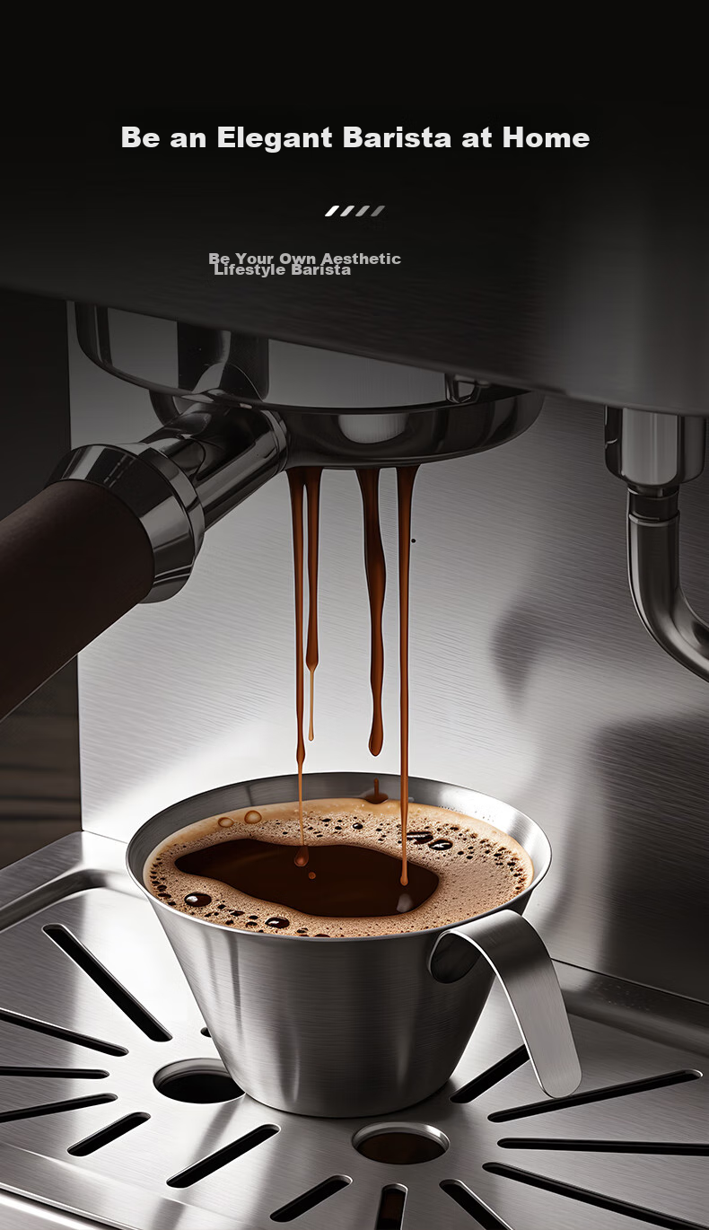 CLITON 304 Stainless Steel Coffee Extraction Cup with Scale, Small Milk Jug, Ounce Cup, Italian Espresso Measuring Cup, 100ml 7