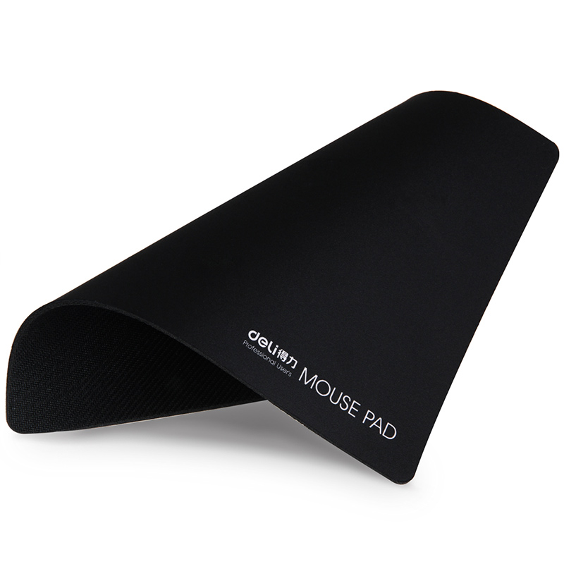 Deli Mouse Pad, Durable Office And Gaming Mouse Pad, Office Supplies, 200*250mm, Black, 3692