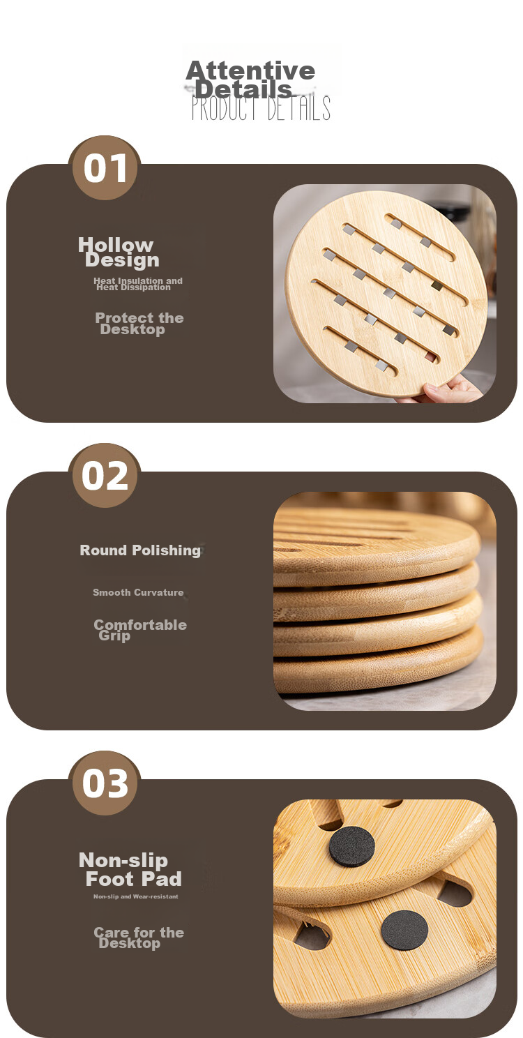 Banwu Life Stainless Steel Pot Holder Heat Insulation Mat High Temperature Resistant Anti-Scald Dining Table Mat Kitchen Pot Bottom Mat Casserole Mat Pot Rack Base 13