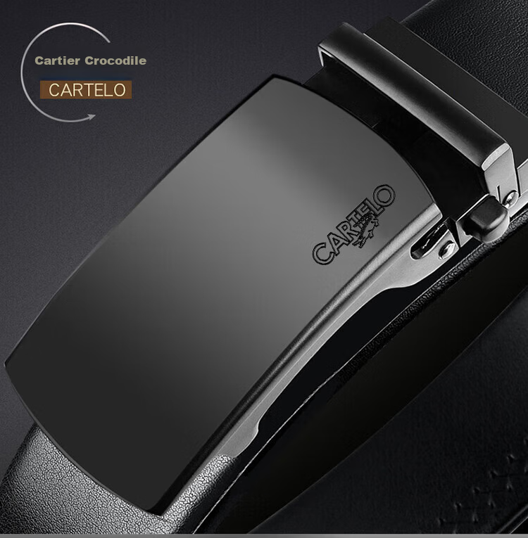 CARTELO Men's Automatic Buckle Leather Belt, Business Casual Versatile Waistband for Young And Middle-Aged Men, Gift for Boyfriend 9