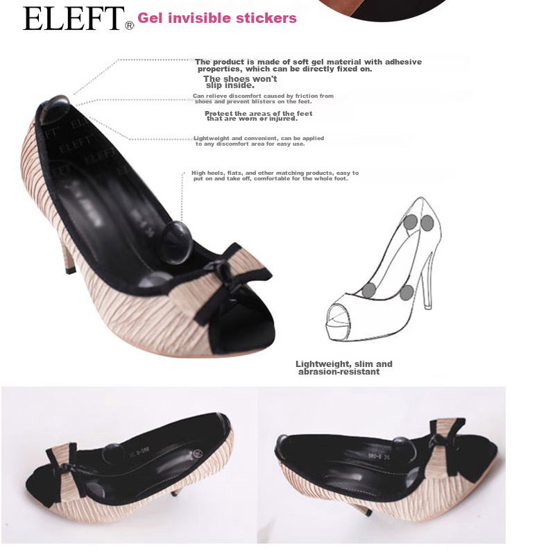 Eleft Adhesive Invisible Patches for High Heels, Anti-Friction Waterproof Blister Prevention Small Round Patches, 6 Pieces 3