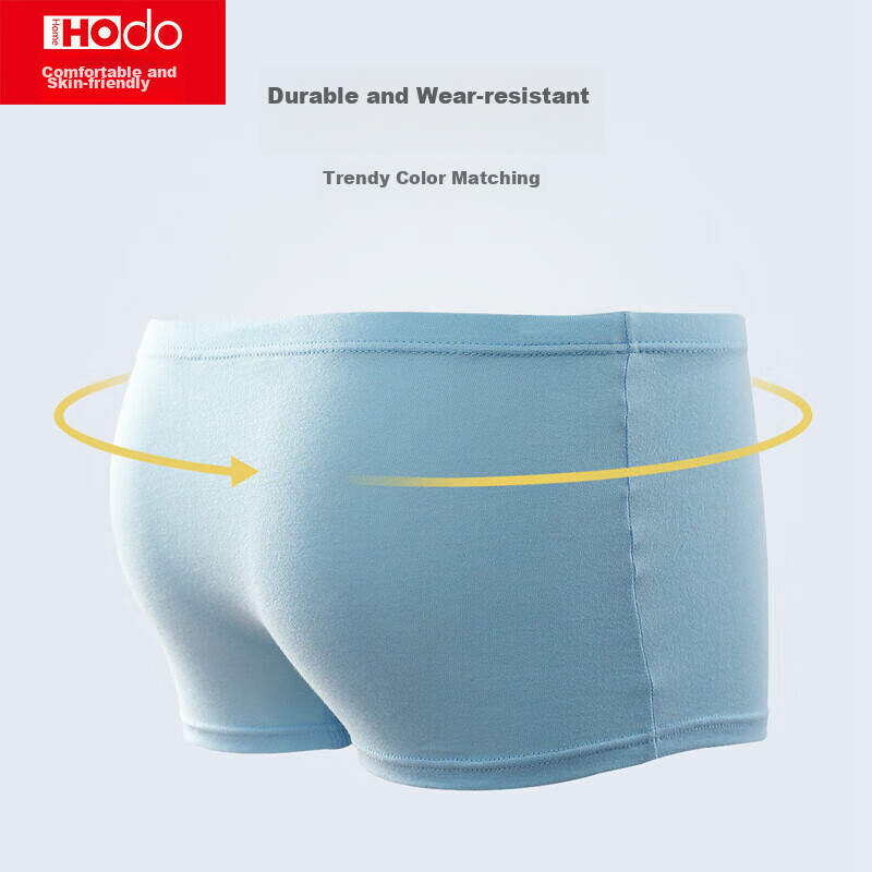 Hodohome Boys' Cotton Boxer Briefs, Class A Pure Cotton Underwear for School-Age Children, Style 103, Size 150