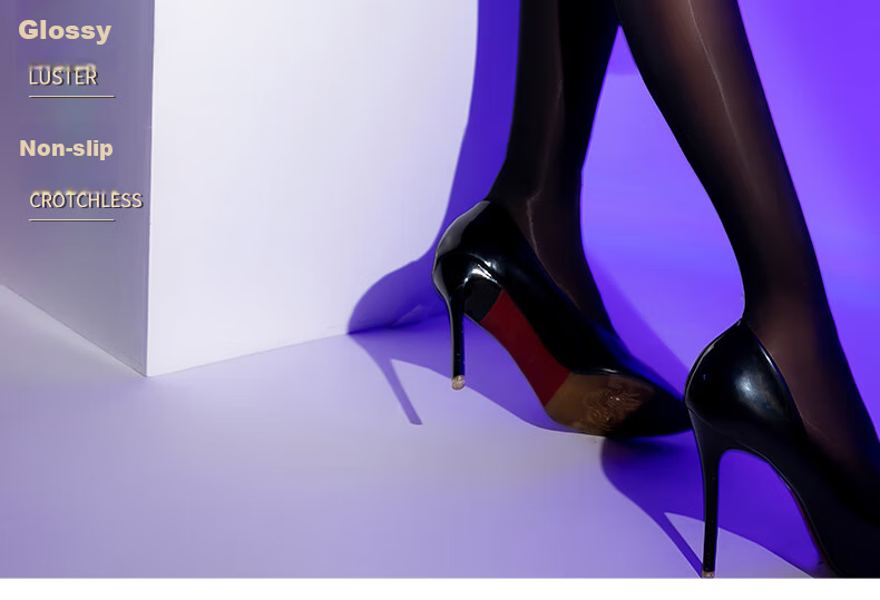 LangSha Women's Crotchless Stockings, Sheer Silk Pantyhose, Shiny And Seductive, Plus Size, Sexy Fishnet Stockings 5