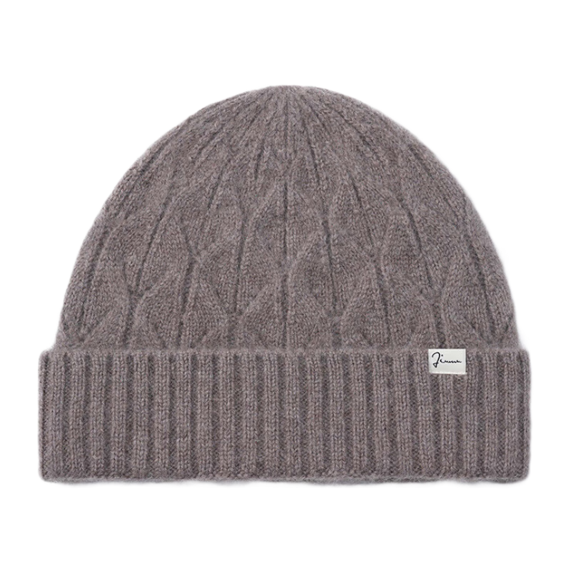 JIUMU Cashmere Warm Knit Hat, Autumn And Winter Woolen Cap, Cold Hat, Winter Hat, Outdoor Ear Protection Cold Cap for Women in Winter