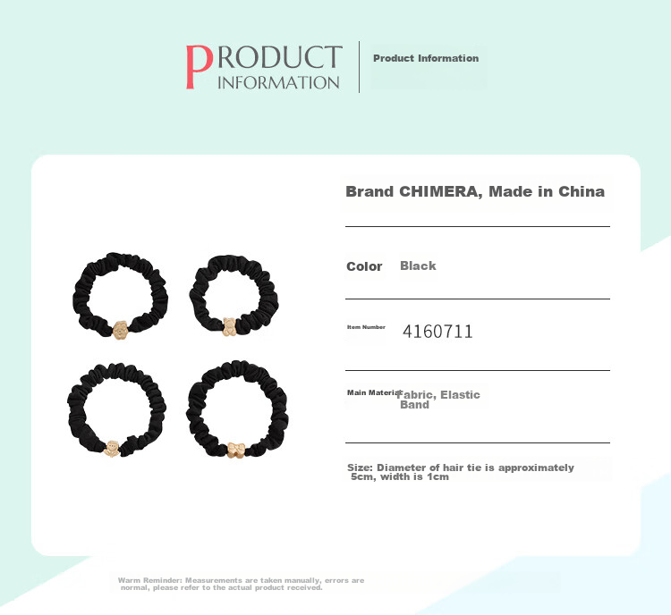 CHIMERA 4 Ponytail Hair Ties, Simple Glazed Heart-Shaped Hair Bands, Hair Ties for Women, Mid-Autumn Festival Gift 17