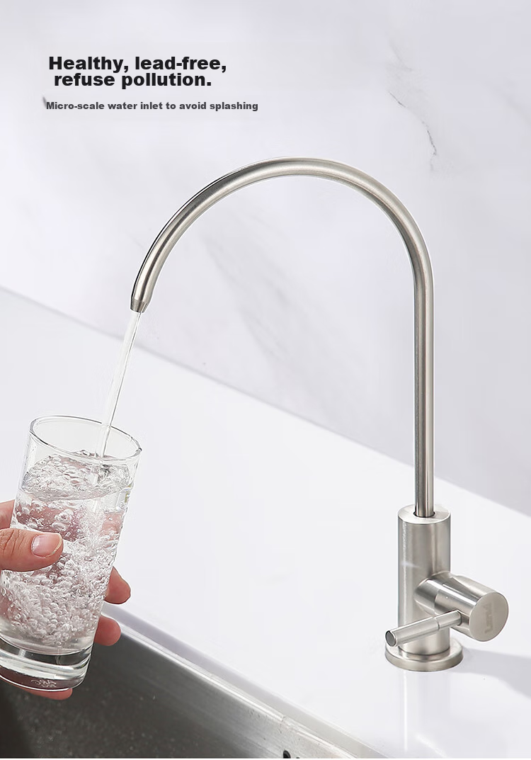 Larsd Direct Drinking Water Faucet, Kitchen Pure Water Purifier Tap, 4-Point Single Cold 304 Stainless Steel Faucet LD803 3