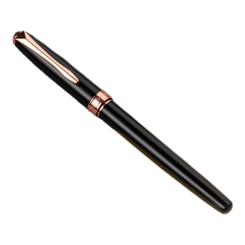 HERO Fountain Pen 850 Extra Fine Iridium Nib for Men And Women, Fashionable Student Daily Writing Ink Pen, Black EF Hidden Nib