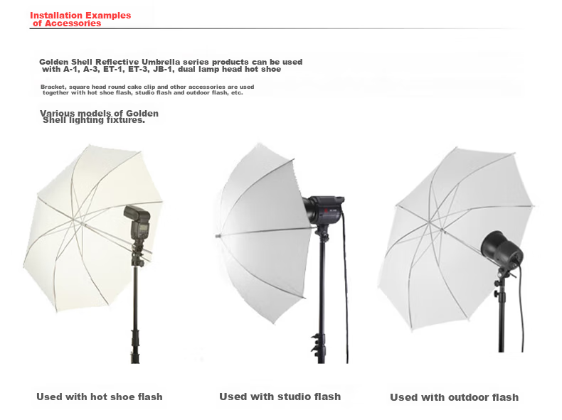 JINBEI S-32 Soft Light Sun Umbrella Professional Soft Light Umbrella Photography Umbrella Nylon Umbrella High-Quality Soft Light Umbrella, 33 Inches (80cm) 3