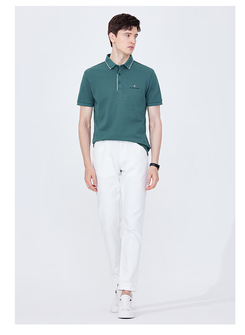 Navigare Men's Sweat-Free Short-Sleeve Commuter Casual Polo Shirt with Collar, 1325524566 29