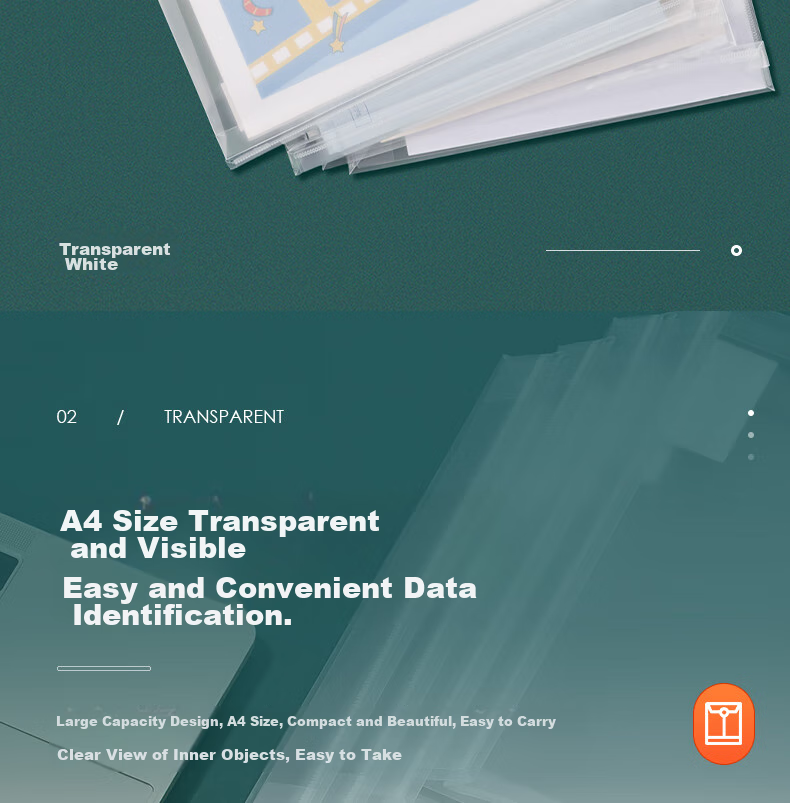 Deli 12-Pack A4 Transparent File Folders Waterproof Document Sleeves for Bidding, Product Inspection, Contract, Tender Documents, File Protection, Office Financial Receipt Storage 5511A 5