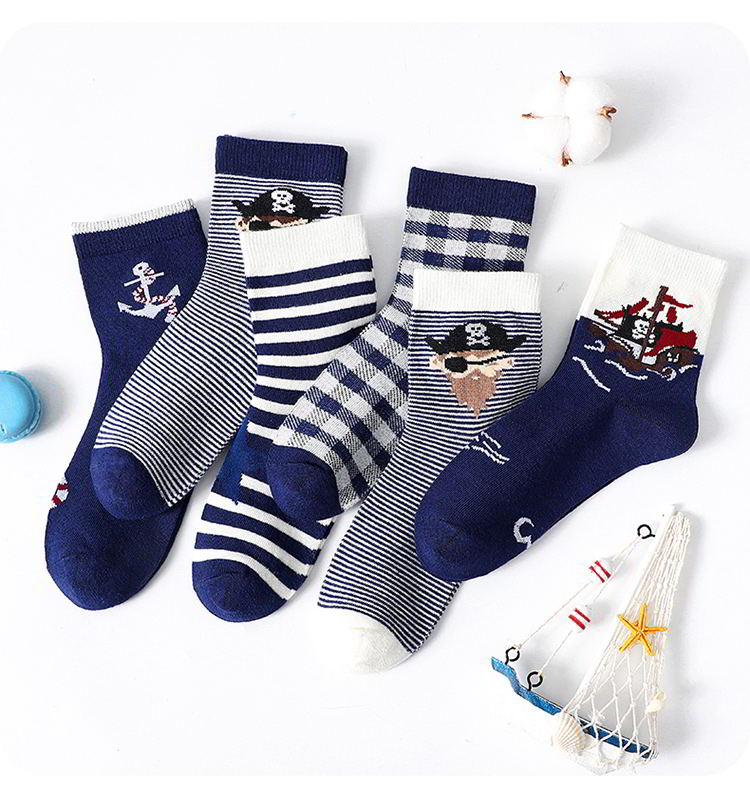 LangSha Children's Socks for Boys, Spring And Summer Cotton Socks, Comfortable Breathable Casual Sports Socks for Boys, Small to Big Kids Mid-Calf Socks 12
