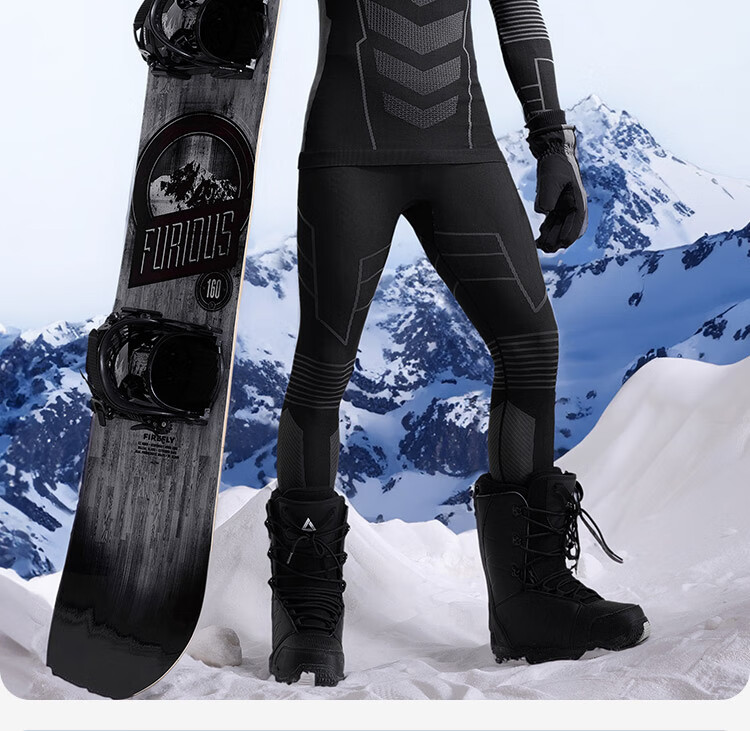 JD Original Yuxue 300 Compression Quick-Dry Thermal Underwear for Men, Warm Base Layer for Skiing, Mountaineering, And Outdoor Sports, Dark Gray M 3