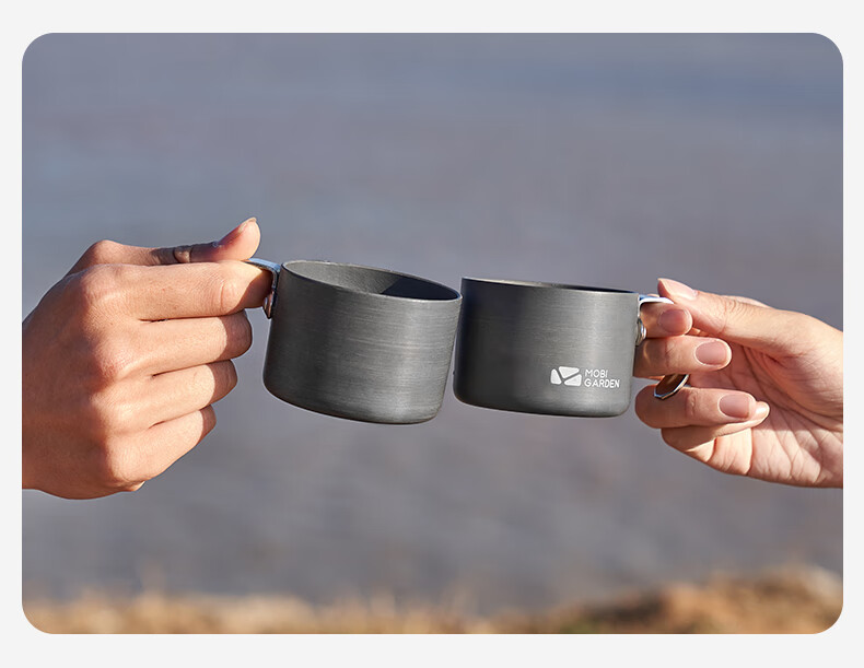 MOBIGARDEN Water Bottle, Outdoor Camping Portable Aluminum Cup Stainless Steel Tea Cup Mini Cup, NX20666010, Dark Iron Gray 10