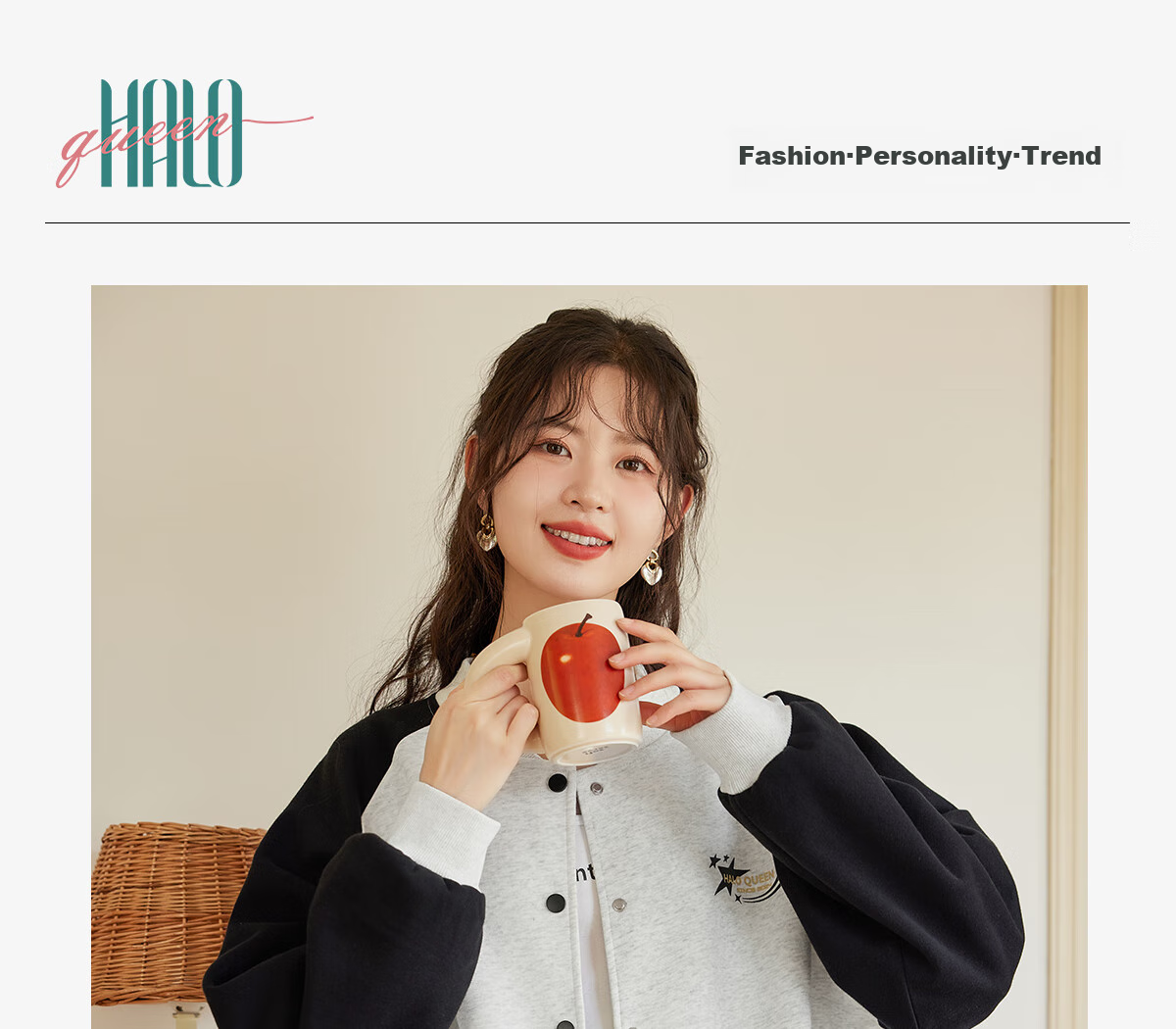 Halo Queen Women's Sweatshirt Jacket, Spring And Autumn Letter Baseball Shirt, Fashionable Casual Sports Top, New Product H143U2001 9